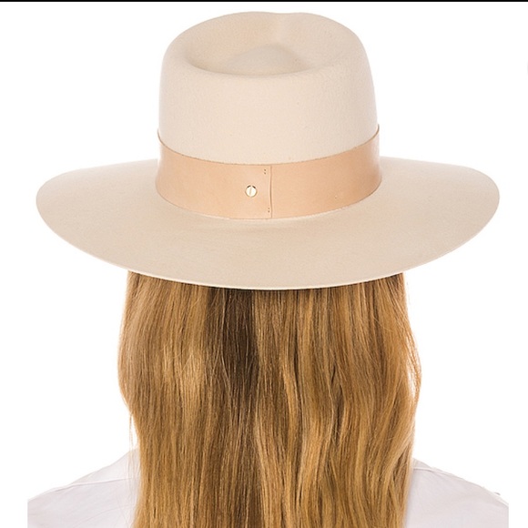 Janessa Leone Carter Hat in Off-White - Picture 4 of 4
